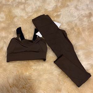 VARLEY Brown, BNWT Size XS Bra, Leggings Sz XXS